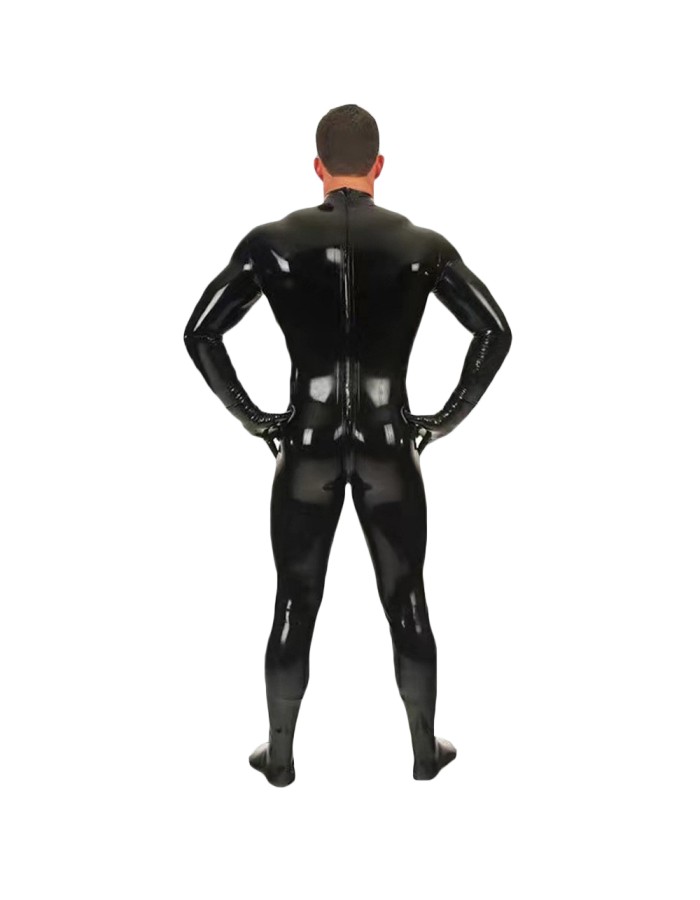 Wetlook Full Body Mens Sexy Latex Catsuit Pvc Bodysuit Stretchy Sheath Zentai XX6819