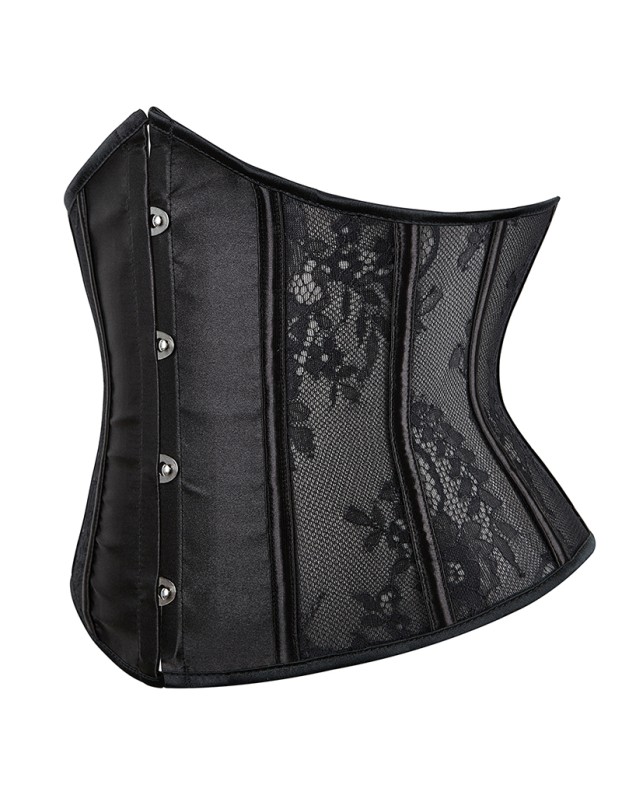 Lightweight Tight Abdomen 4 Buckle Version Of Perspective Lace Waist Corset QF869