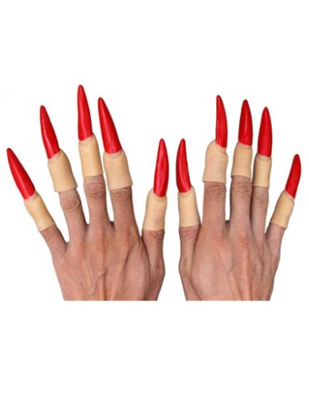 Halloween Pointy Vampire Long Fake Nails H2