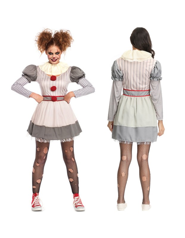 Women's Halloween Cosplay Circus Clown Costumes M40668