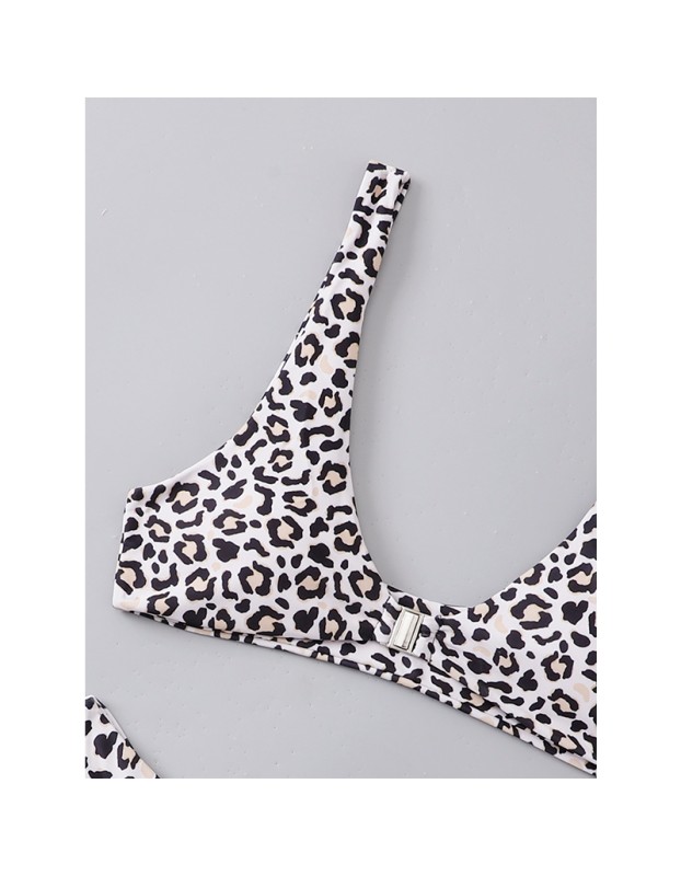 Two Piece Swimsuit Bikini Set Women Swimwear Leopard Sexy Bikini A2201
