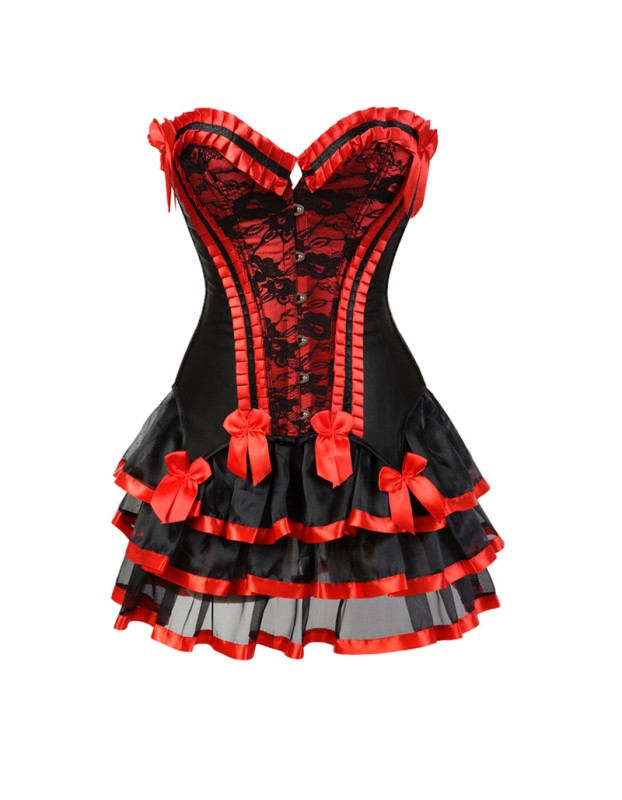 Purple Waist Corset With Skirt M1416