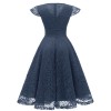Wedding Party Retro Slim Ladies Formal  Lace Mesh Dress CD1717