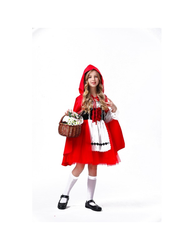 Little Red Ridding Hood Costume Party Fancy Dress Children Cosplay Costume YM5618