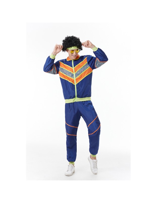 Halloween Couple Set Retro Costume 70's Disco Hippie Dance Cosplay Disco MS5580-5587