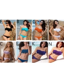 Latest Fringed Bandeau Bikini Set M5217b