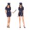 Blue Policewoman Halloween Costume Game Uniform Role Play Women Dress SM017