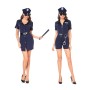 Blue Policewoman Halloween Costume Game Uniform Role Play Women Dress SM017