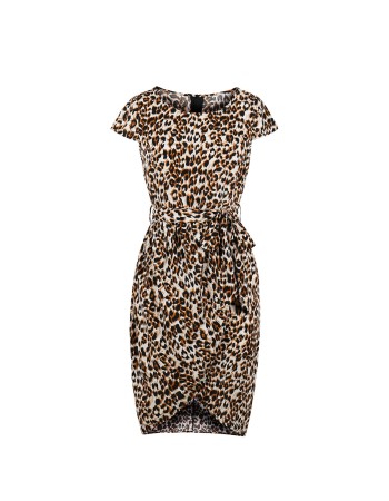 Leopard Print Elegant Dress M30398