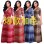 Summer Stripe Printed Swing Maxi Dress Plus Size M8433