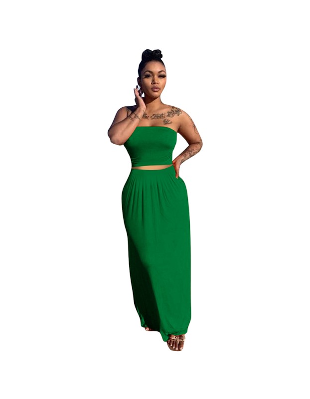 two piece set top and skirt summer women clothing M30136