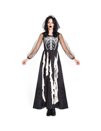 Mexican Necromancer makeup party Bride Skull Clothing M40250