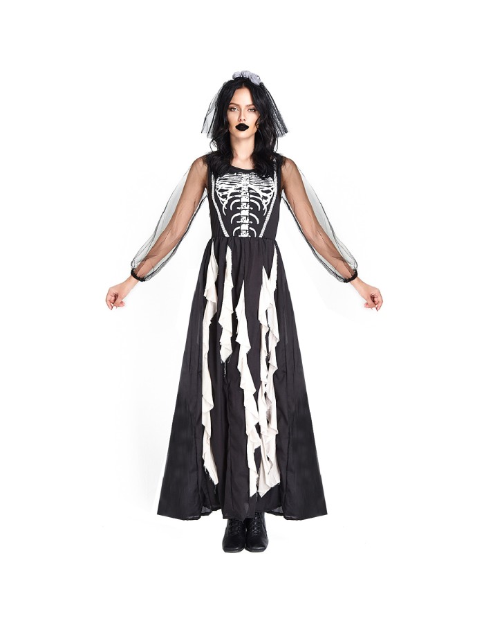 Mexican Necromancer makeup party Bride Skull Clothing M40250