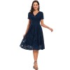 V-neck Midlength Lace Wedding Party With A Full Swing Dinner Dress CD1784