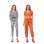 Adult Prison Uniform Women Police Costume Props Halloween Rave Party Dress SM016