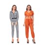 Adult Prison Uniform Women Police Costume Props Halloween Rave Party Dress SM016