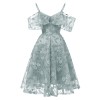 Sling Sleeves Flower Slim Women Sexy Swing Summer Lace Party Dress CD1627