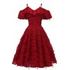 Fringed Ruffle Women Summer Ladies Evening Party Retro Cocktail Dresses CD1704
