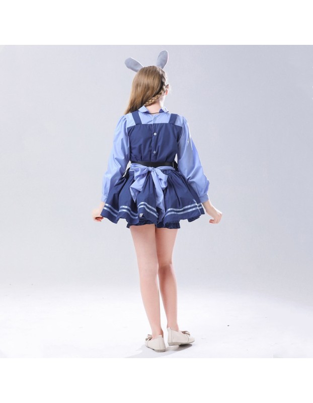 Adult Kids Halloween Cosplay Zootopia Officer Rabbit Costume MS5577