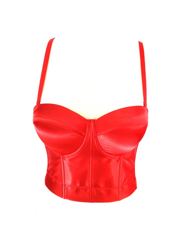 Small Halter Vest Women Satin Suit Leggings Sexy Breast Wrap Corset KN8313