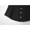 Jacquard Fabric Shoulder Belt Blouse Vintage Steel Buckle Short Sleeve Corset 21685A