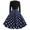 Long Sleeve Polka Dot Classic Party Casual Women Dress JY13106