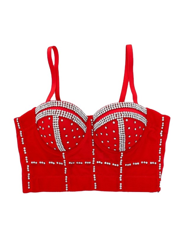 Shapewear Color Diamond Short  Chest Wrap Nightclub Vest Waist Bra KN8990