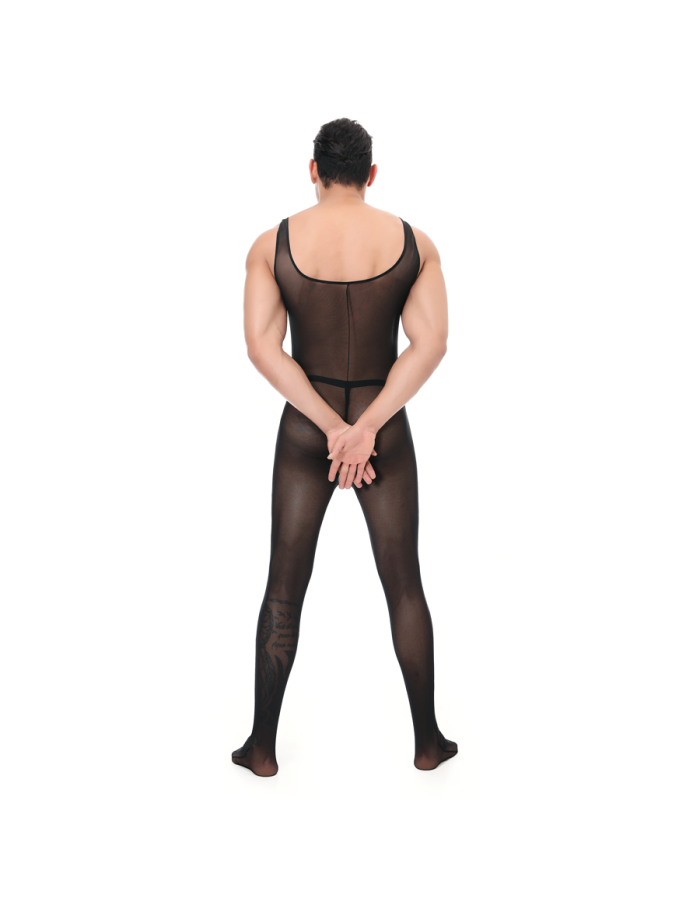 Men's Underwear Mesh One-Piece Bodysuit Vest Sexy Nightclub Stage Costume N996