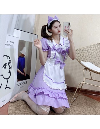 Lolita Maid Dress Anime Cosplay Costume Adult XH6235