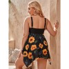 Butterfly Flower Ladies Hollowed Out Bikini Three Piece Plus Size Swimsuit 20152