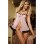 black dots cute pink babydoll m3496
