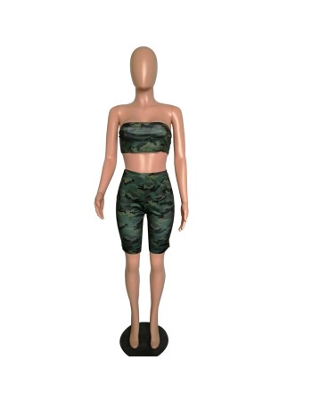 Sexy Camouflage Bodycon Two Piece Set M8453