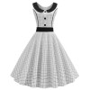 Vintage Doll Collar Polka Dot Fashion Print Midi Dress Ladies JY13904