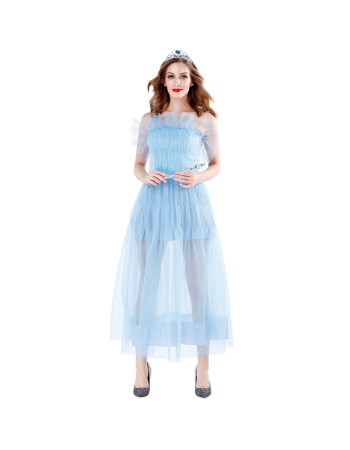 Halloween Cosplay Cinderella Princess Blue Dress M40689