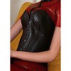 Womens One Piece Bodysuit Zipper Patent Leather Mesh Sexy Jumpsuit  XX6032