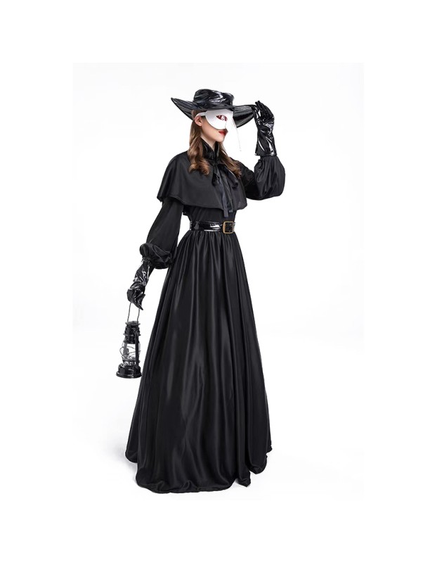 Halloween Film Character Doctor Crow Dark Dungeon Hero Costume Plague Mouth SM9303