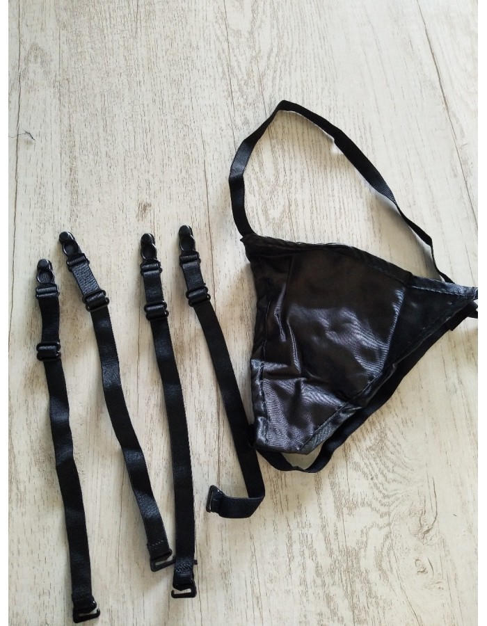 Sexy lace up corset with garters M1531