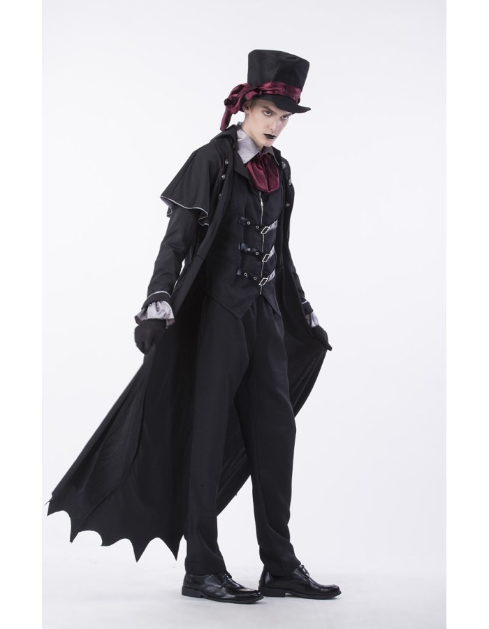 6 Pcs High Quality Gothic Halloween Party Costume for Men m40356