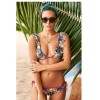 New swimwear flower  print beach bikini 17074