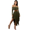 Summer Bohemian White Irregular Beach Dress 8206