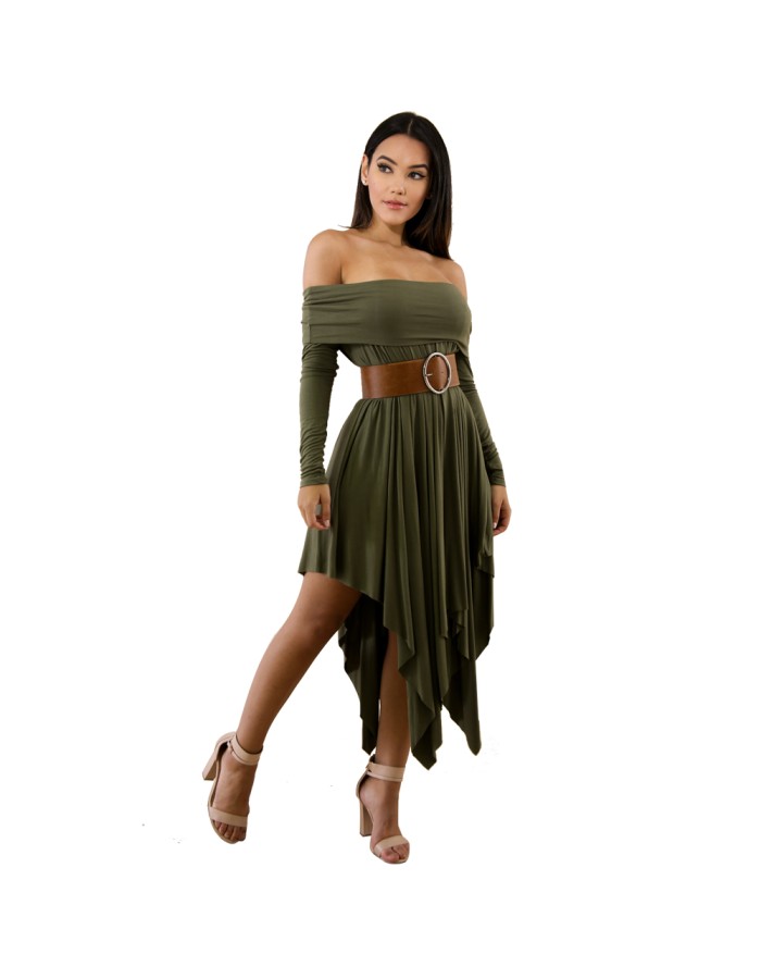 Summer Bohemian White Irregular Beach Dress 8206