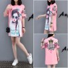 Casual Loose Cartoon Printed T Shirt Dress M8369