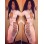 New Arrival Sexy Hollow Out Long Sleeves Bodycon Bnadage Midi Dress M3833