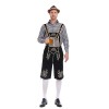 German Traditional Oktoberfest Plaid Shirt Men Beer Suspender Suit Costume YM3645