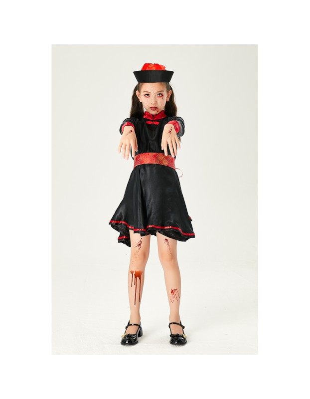 Zombie Qing Dynasty Parent Halloween Cosplay Ghost Adult Children Costume SM3324