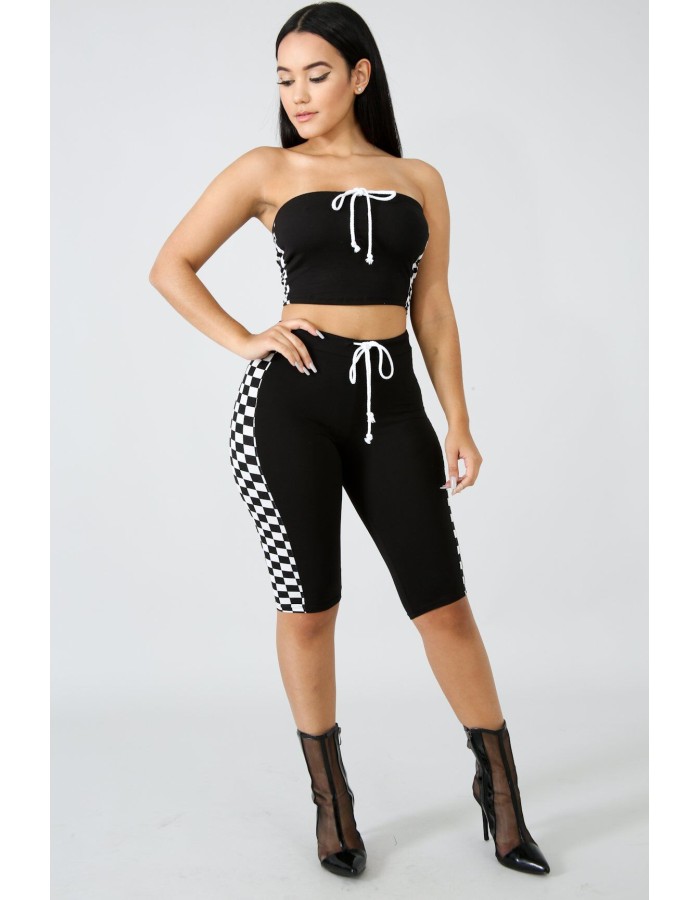Sexy off shoulder Two Piece Set Crop Top Shorts Pants Sets m8236