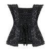 Sexy Black Jacquard Corset M1299