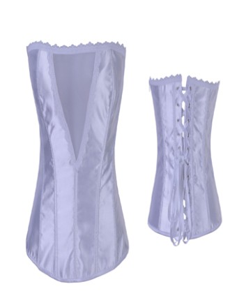 white satin corset m1244a