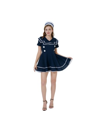 Navy Costume Temptation Skirt Halloween Sailor Suit Dress Game Uniform SL3396