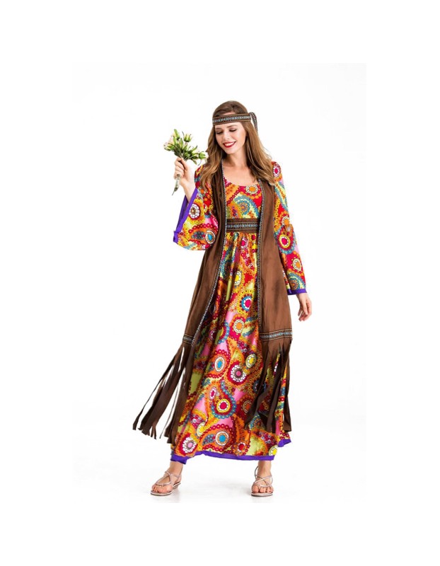 Halloween Costume Retro Disco Hippie Cosplay Costume SM3015